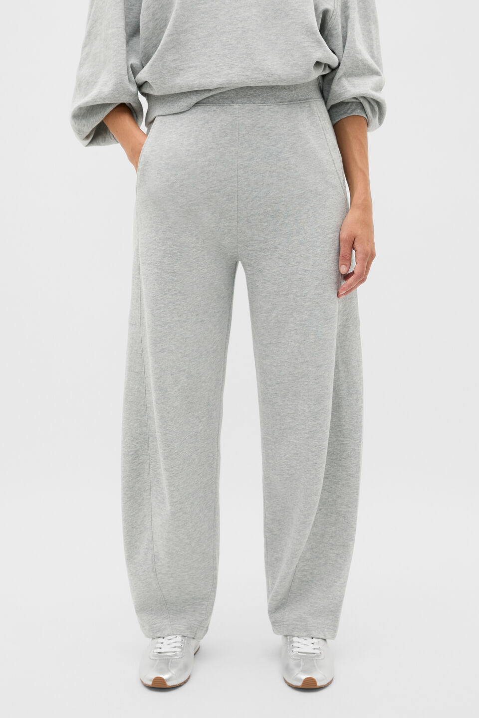 Soft Terry Trackpant  Pale Slate Marle