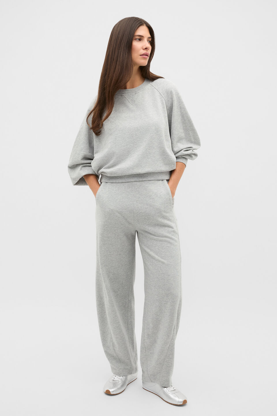 Soft Terry Trackpant  Pale Slate Marle