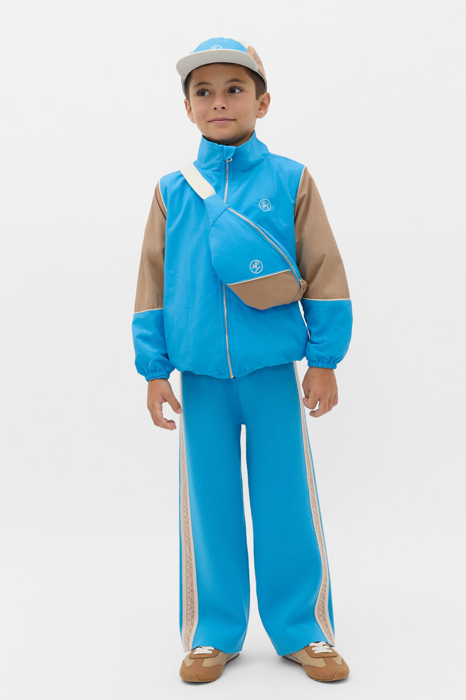 MD Side Stripe Knit Pant  Pacific Blue