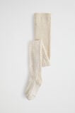 Cable Knit Tights  Oat Marle  hi-res