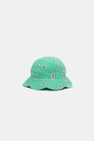 Check Flower Sun Hat  Light Evergreen  hi-res