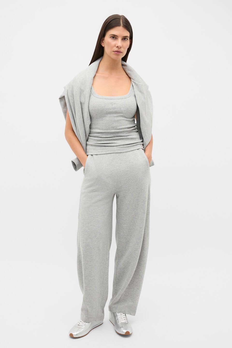 Core Heritage Rib Tank  Slate Marle