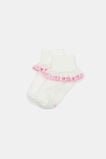 Heart Frill Sock  Vanilla  hi-res