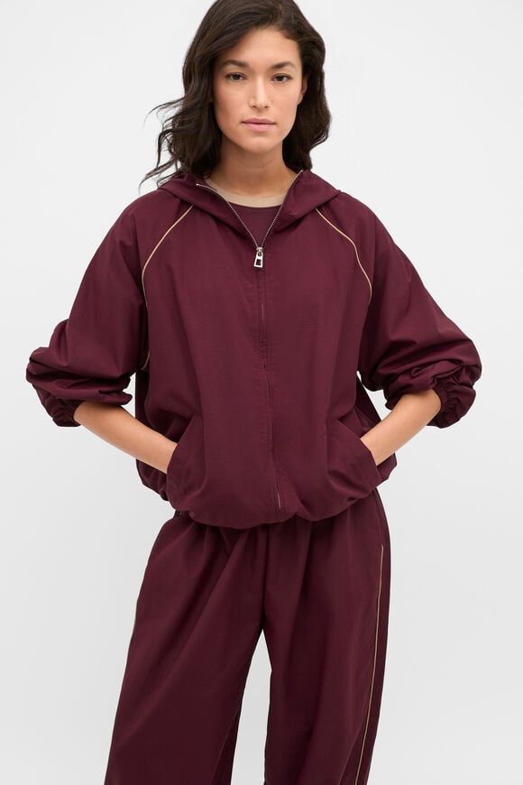 MD Parachute Spray Jacket  Plum Red  hi-res