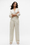Cotton Pleat Front Pant  Vanilla Cream  hi-res