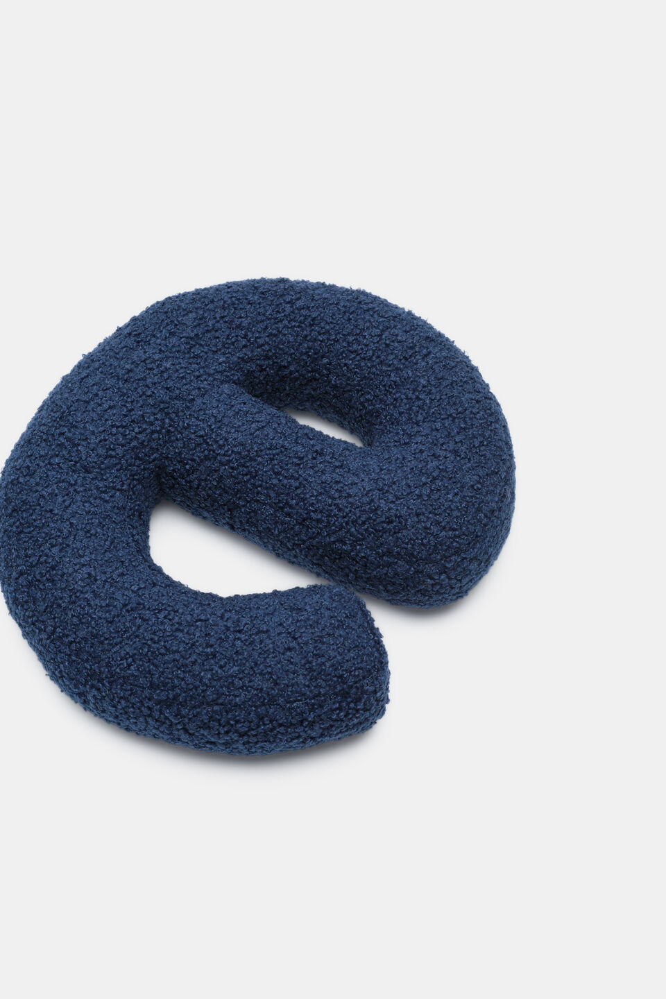 Blue Boucle Initial Cushion  E