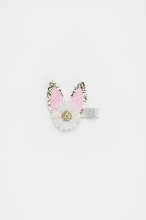 Flower Bunny Duck Clip  Classic Cream  hi-res