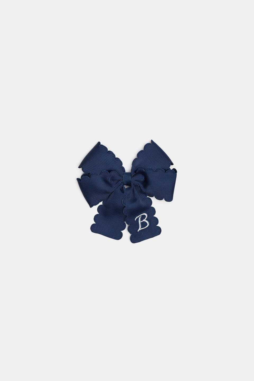 Grosgrain Initial Bow Duck Clip  B