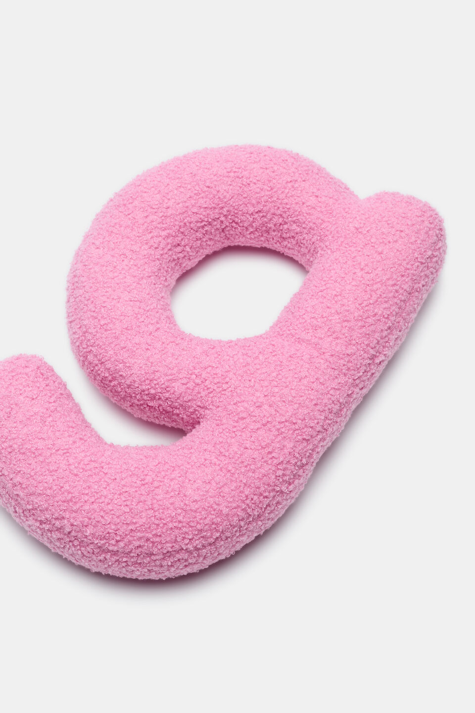 Pink Boucle Initial Cushion  G