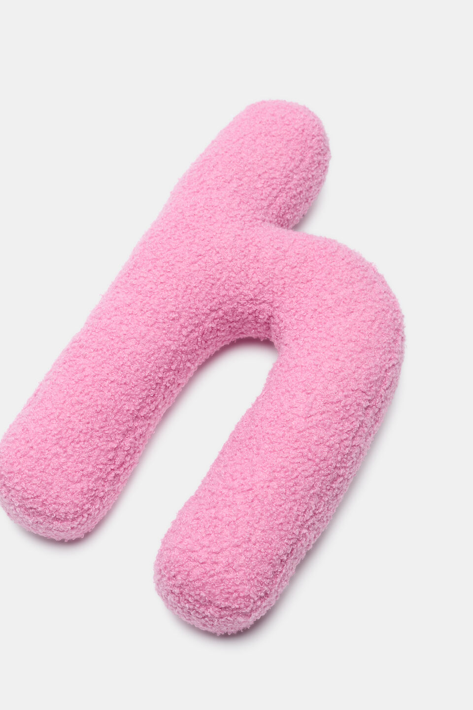 Pink Boucle Initial Cushion  H