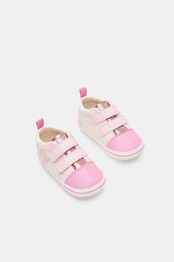 Mini Colourblock Heart Sneaker  Candy Pink Multi  hi-res