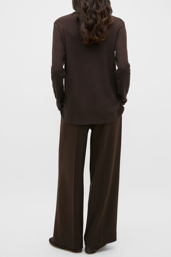 Supersoft Rib Relaxed Top  Coffee Bean  hi-res