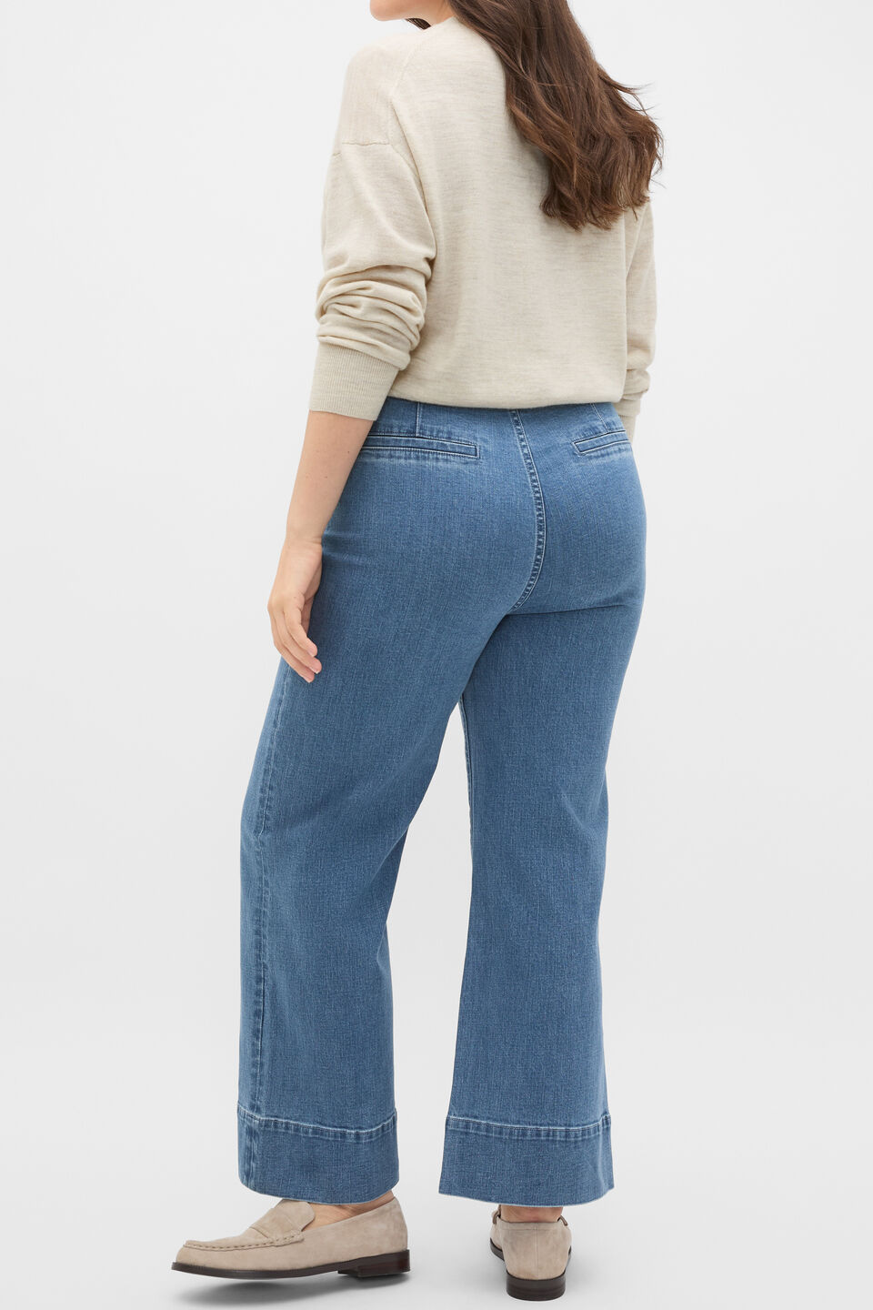 Core Wide Leg Pocket Jean  French Blue Denim