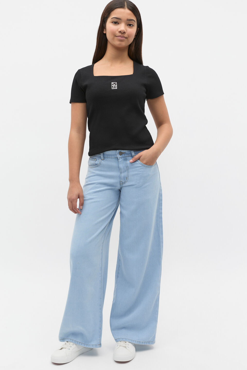 Soft Wide Leg Jean  Light Wash