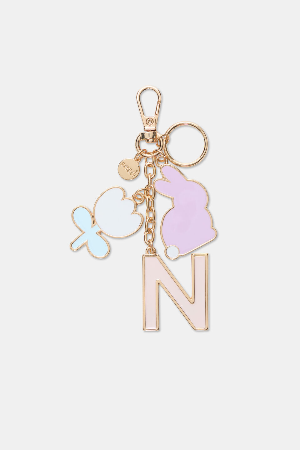 Bunny Initial Keyring  N