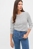 Self Stripe Textured Top  Mono Stripe  hi-res