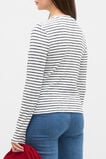 Self Stripe Textured Top  Mono Stripe  hi-res