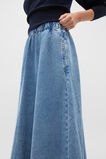 Elasticated Denim Skirt  Mist Blue Wash  hi-res