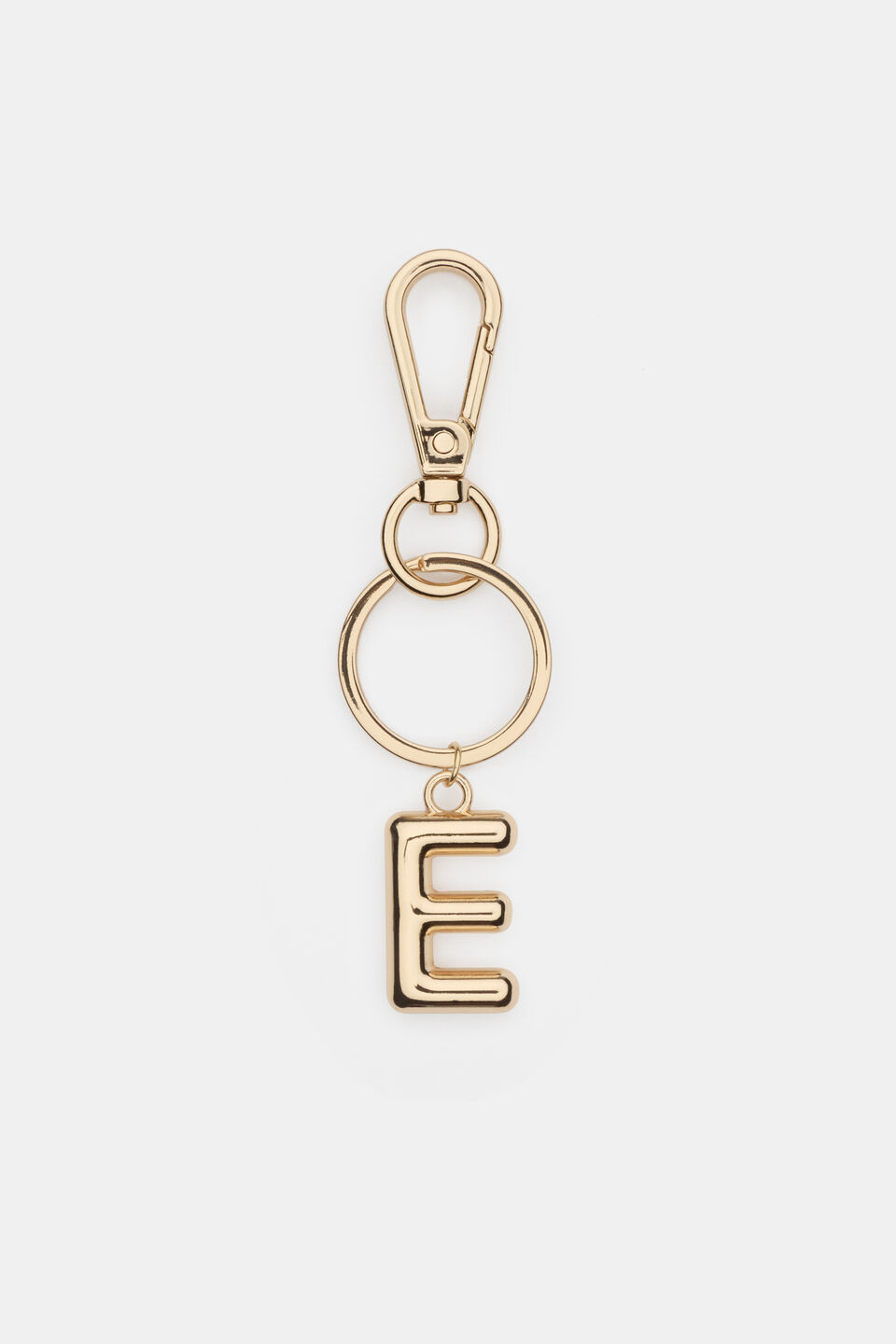 Gold Initial Keyring  E