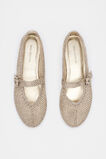 Mara Crochet Ballet Flat  Pale Gold  hi-res