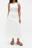 Denim Flare Midi Panel Skirt  Cloud Cream  hi-res