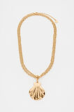 Shell Charm Pendant Necklace  Gold  hi-res