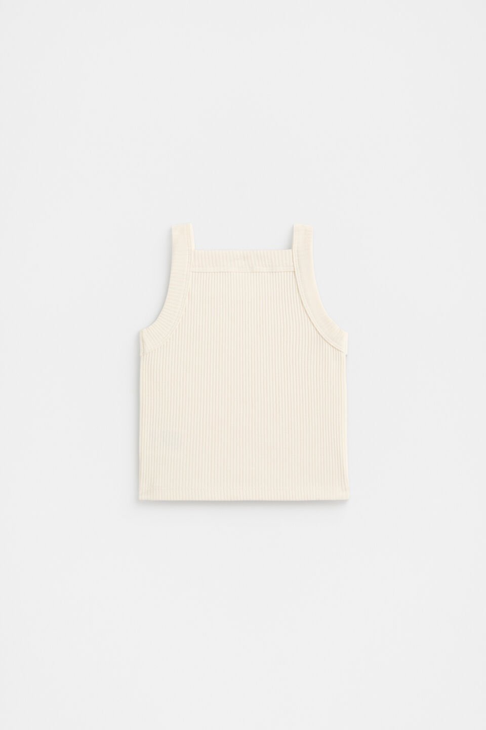 Core Logo Rib Tank  Vintage Cream
