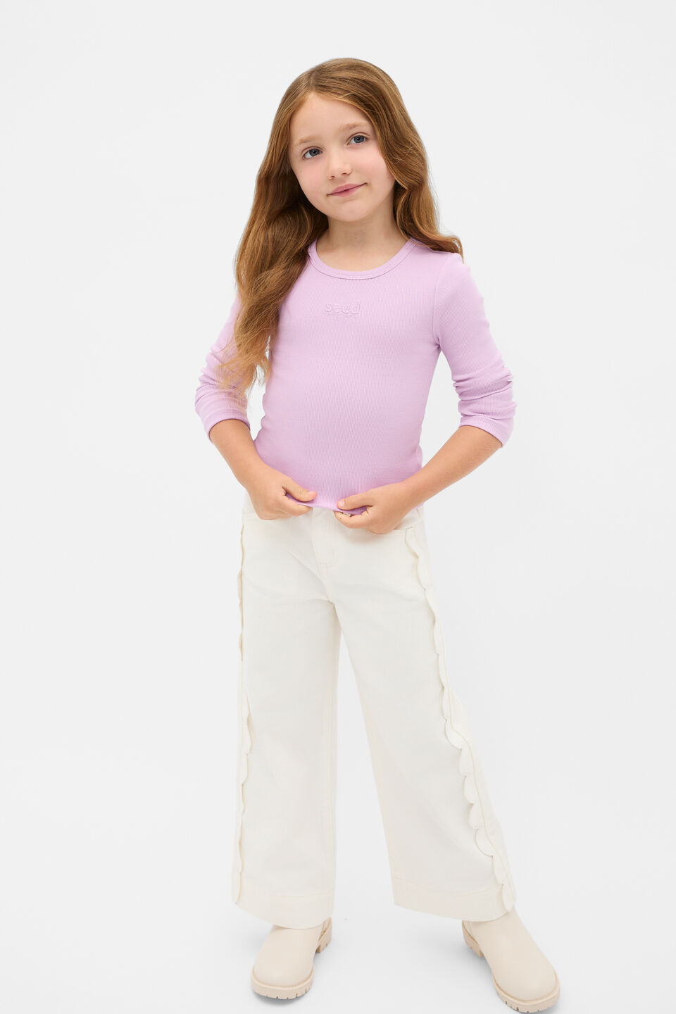 Core Logo Rib Tee  Orchid