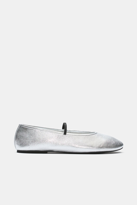 Ariel Ballet Flat  Silver  hi-res