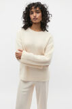 Fluffy Crew Neck Knit  Coconut Cream  hi-res