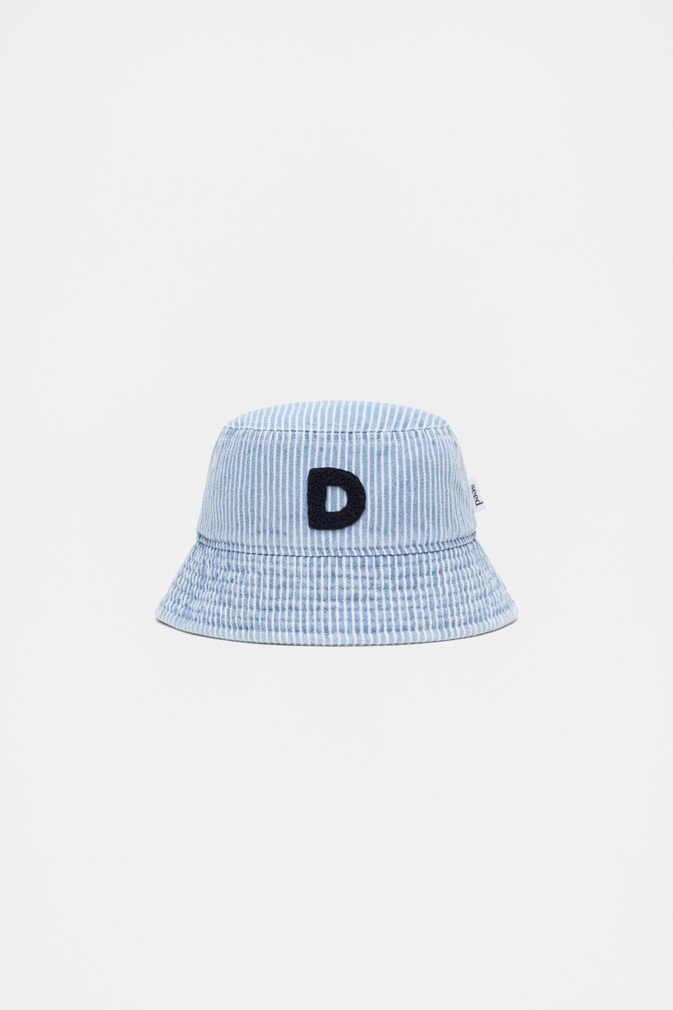 Blue Mini Initial Bucket Hat  D