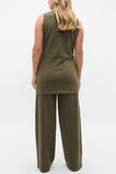 V Neck Button Through Knit Vest  Olive Leaf  hi-res