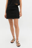 Crochet Knit Skirt  Black  hi-res