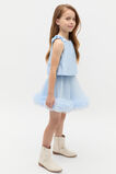 Satin Bow Top  Ice Blue  hi-res
