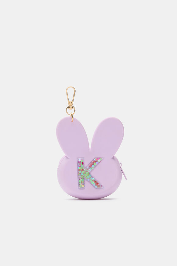 Bunny Silicone Initial Keyring  K  hi-res