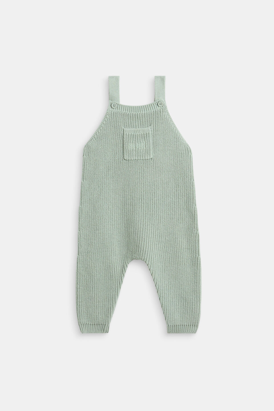 Knit Logo Overall  Sage