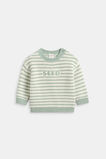 Logo Stripe Knit  Sage Stripe  hi-res