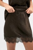 Lace Trim Mini Skirt  Coffee Bean  hi-res