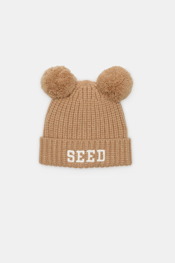 Mini Seed Embroidered Beanie  Autumn Leaf  hi-res