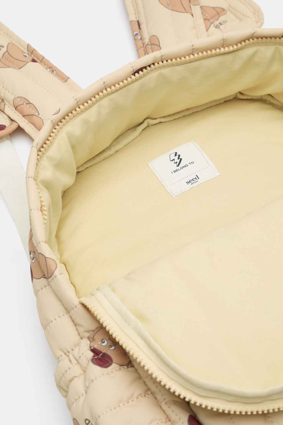 Baby Quilted Backpack  Croissant