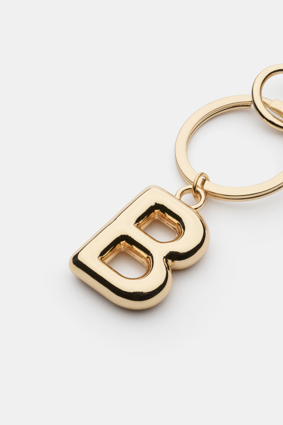 Gold Initial Keyring  B