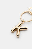 Gold Initial Keyring  K  hi-res