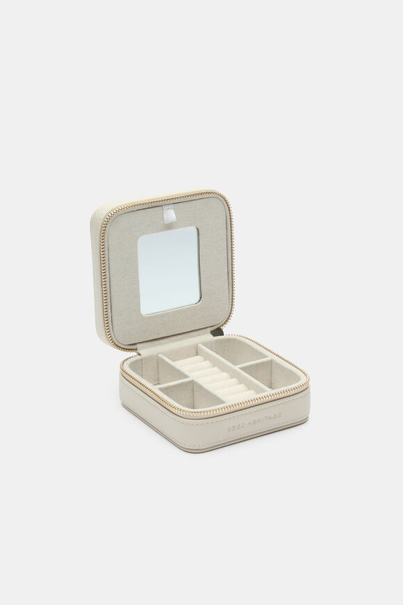 Square Jewellery Case  Cream  hi-res
