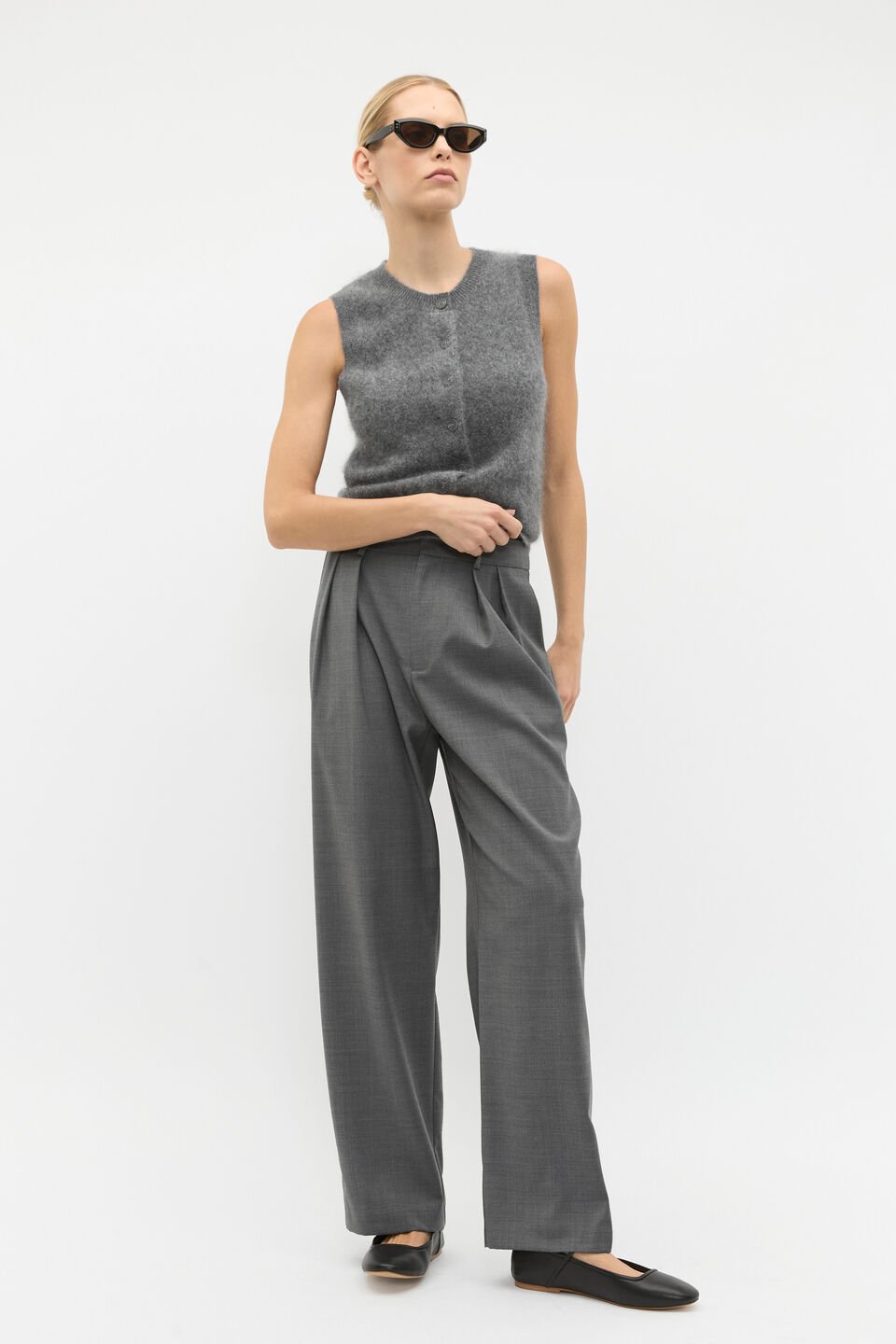 Crossdye Trouser  Charcoal Crossdye