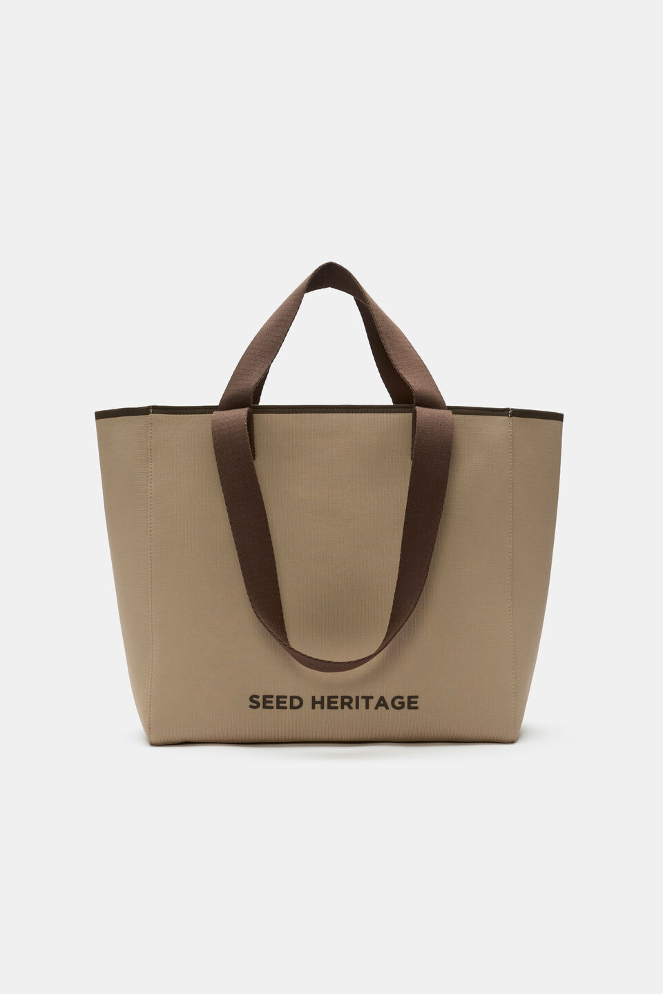 Seed Logo Knit Tote  Sandstone