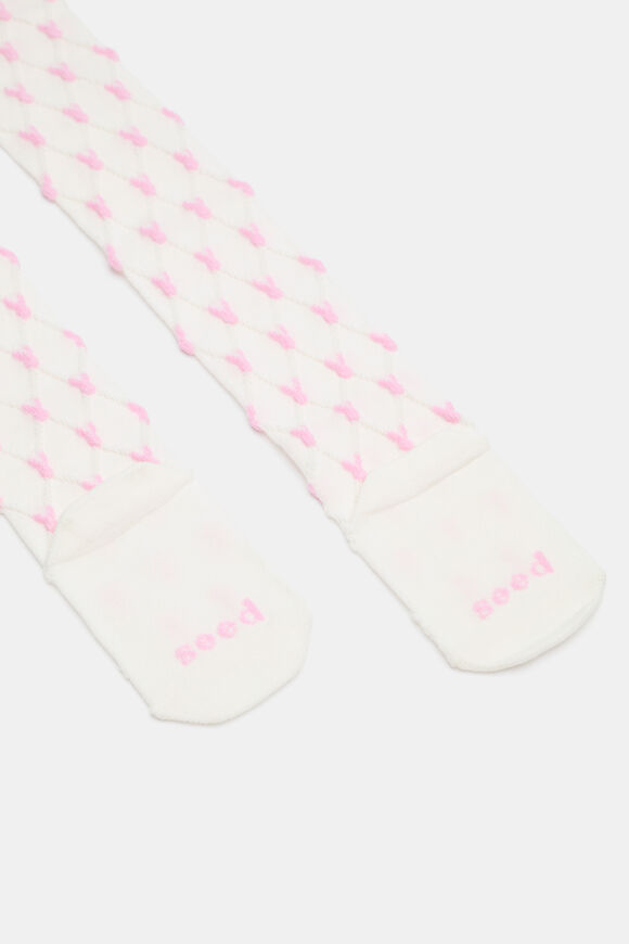 Bunny Jacquard Tights  Vanilla  hi-res