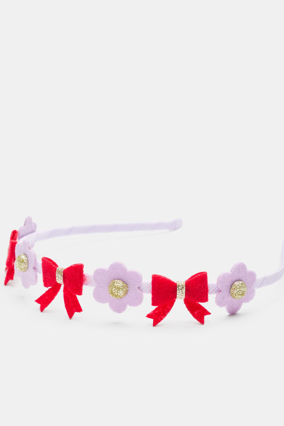 Felt Flower and Bows Headband  Multi  hi-res
