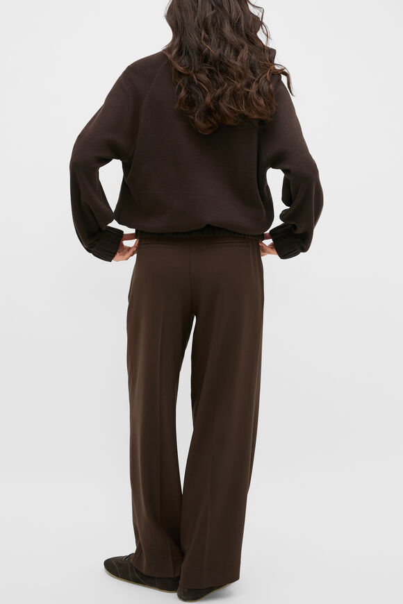 Heavy Rib Zip Thru Sweat  Coffee Bean  hi-res