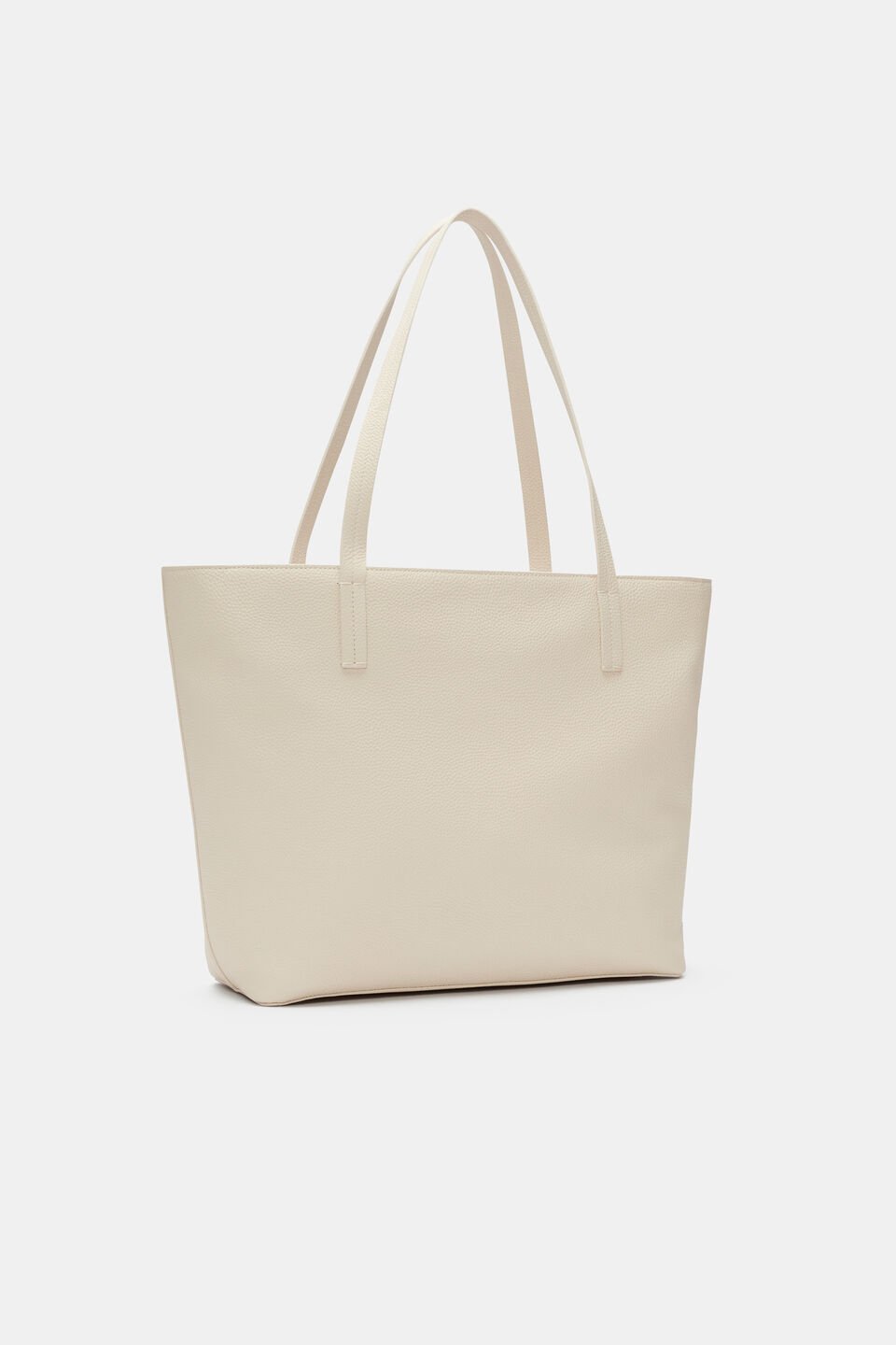 Leather Everyday Tote  Cream