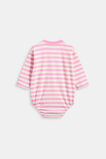 Core Stripe Rugby Bodysuit  Candy Pink  hi-res